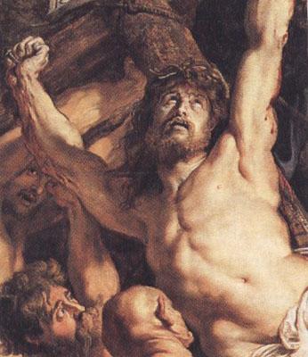 Peter Paul Rubens The Raising of the Cross (mk01) Sweden oil painting art